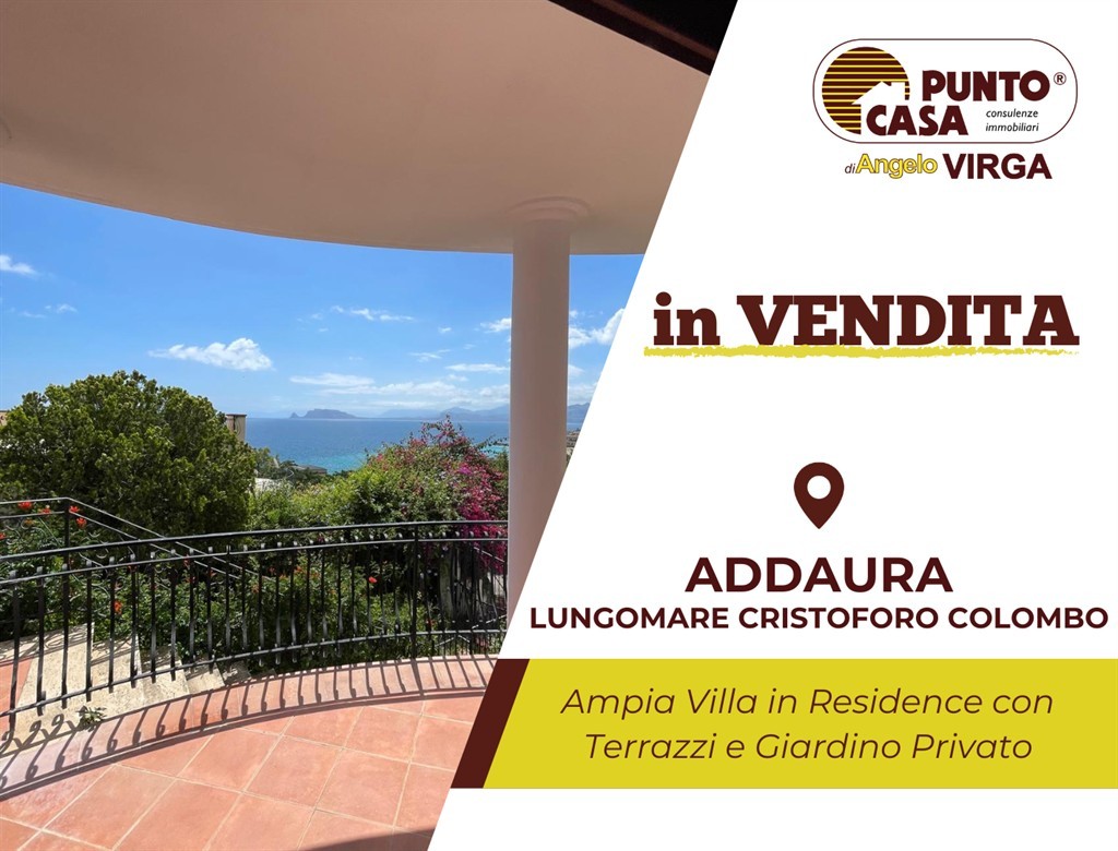 ADDAURA - LUNGOMARE CRISTOFORO COLOMBO | SPLENDIDA VILLA A POCHI METRI DAL MARE